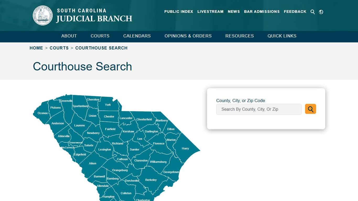 Courthouse Search - South Carolina Judicial Branch
