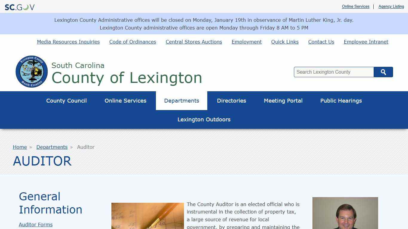 Auditor | County of Lexington
