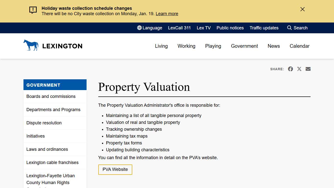 Property Valuation | City of Lexington, Kentucky